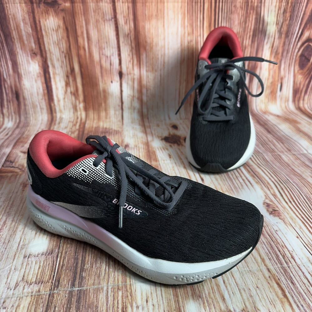 Brooks GHOST 16 Size 8 Ebony Raspberry Running Walking Athletic Sneakers Shoes